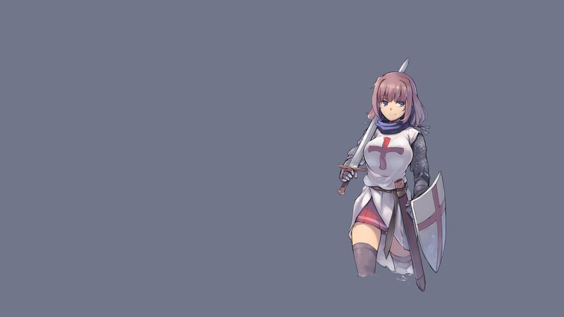 Anime Knight Character — Gray