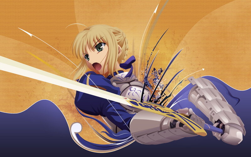 anime knight in action
