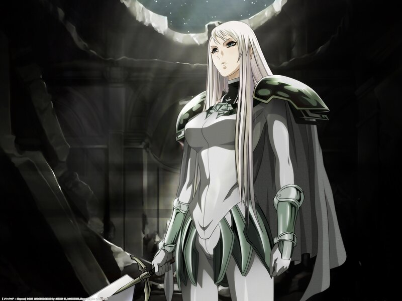 anime knight in dark hall