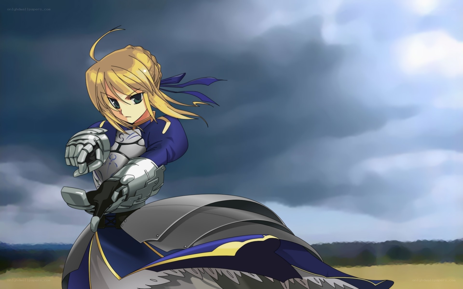 anime knight in storm