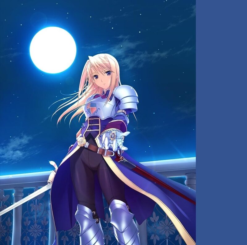 Anime Knight on Balcony