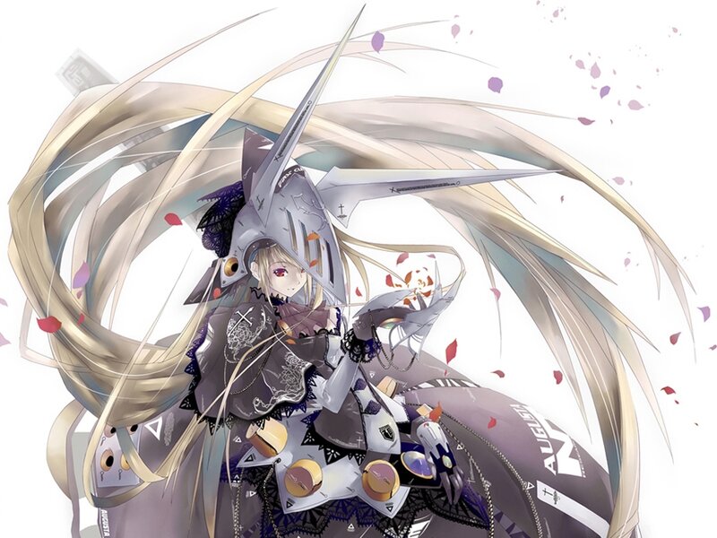 anime knight with long hair