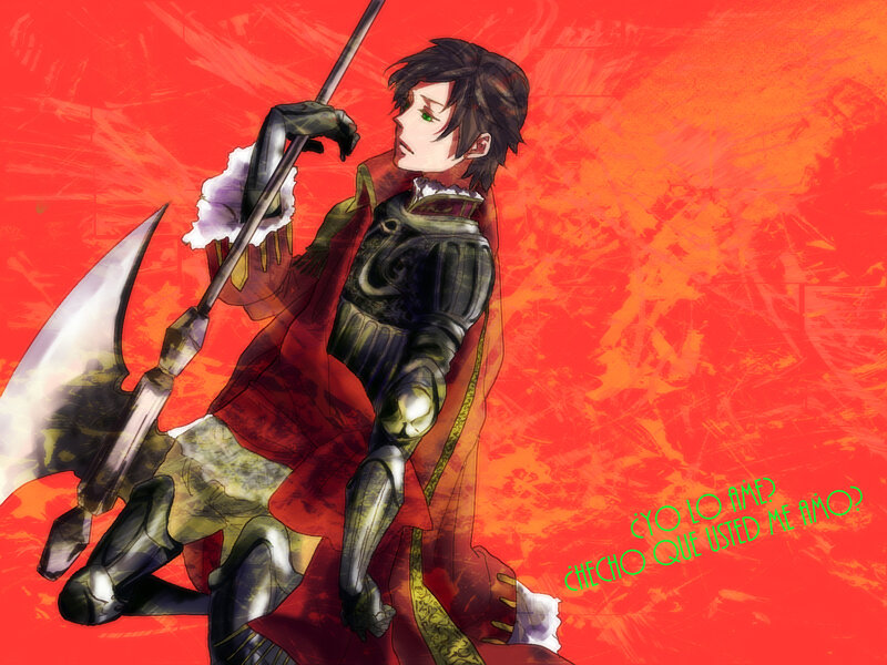 anime knight with scythe
