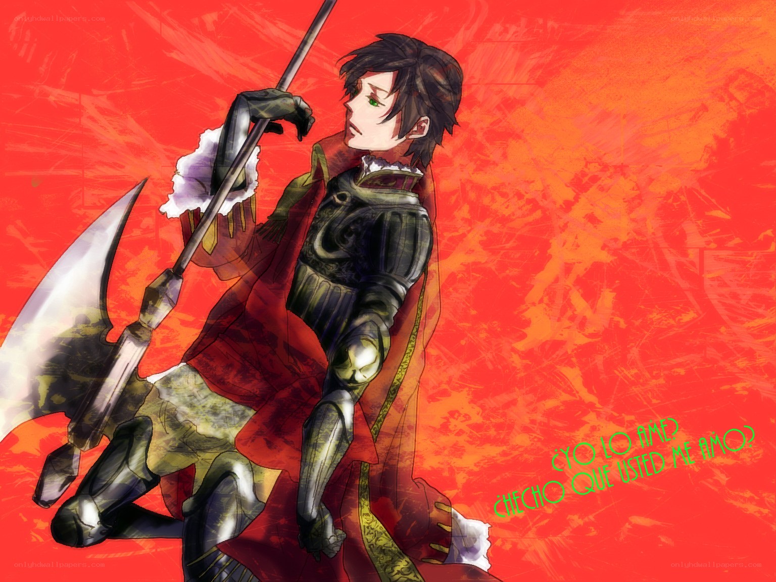 anime knight with scythe