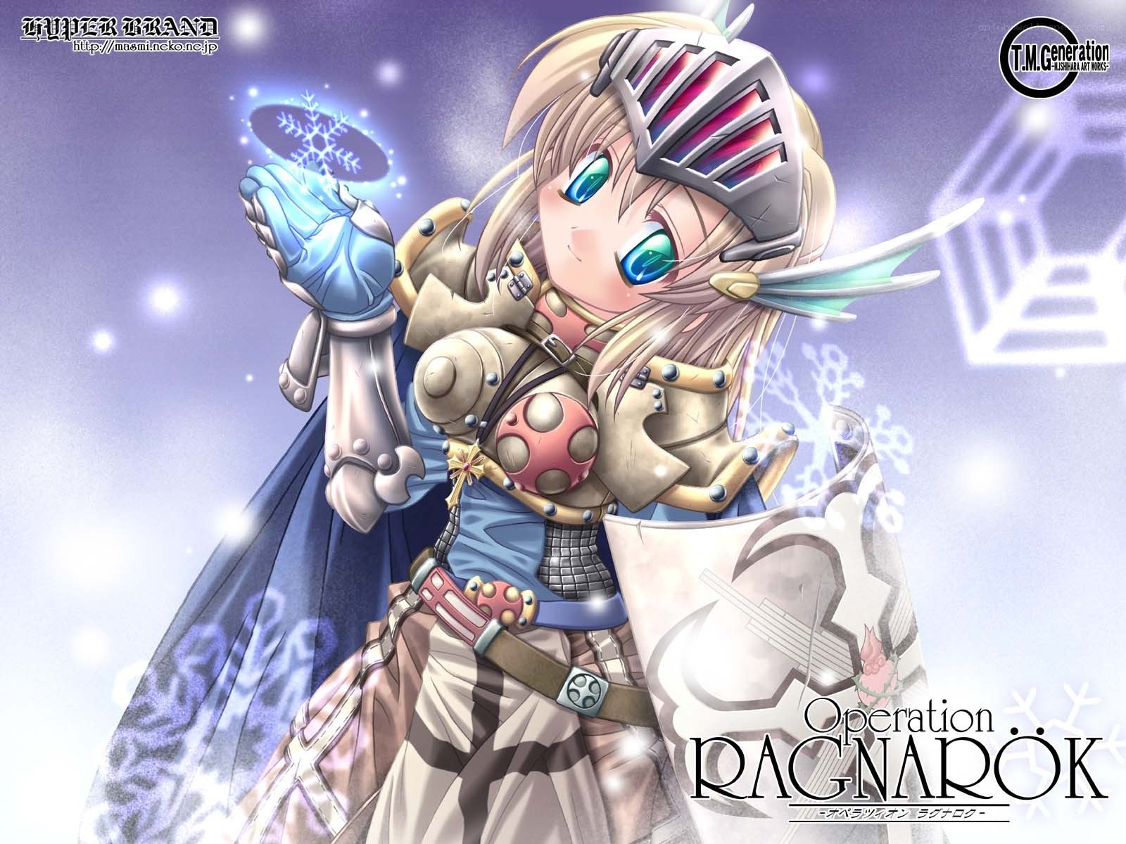 anime knight with snow magic