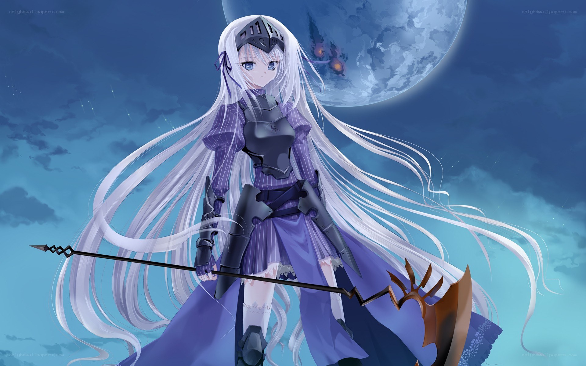 anime knight with spear