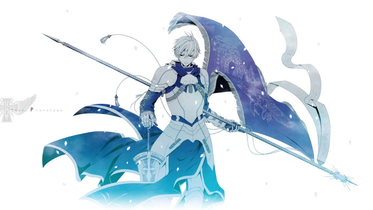 anime knight with spear