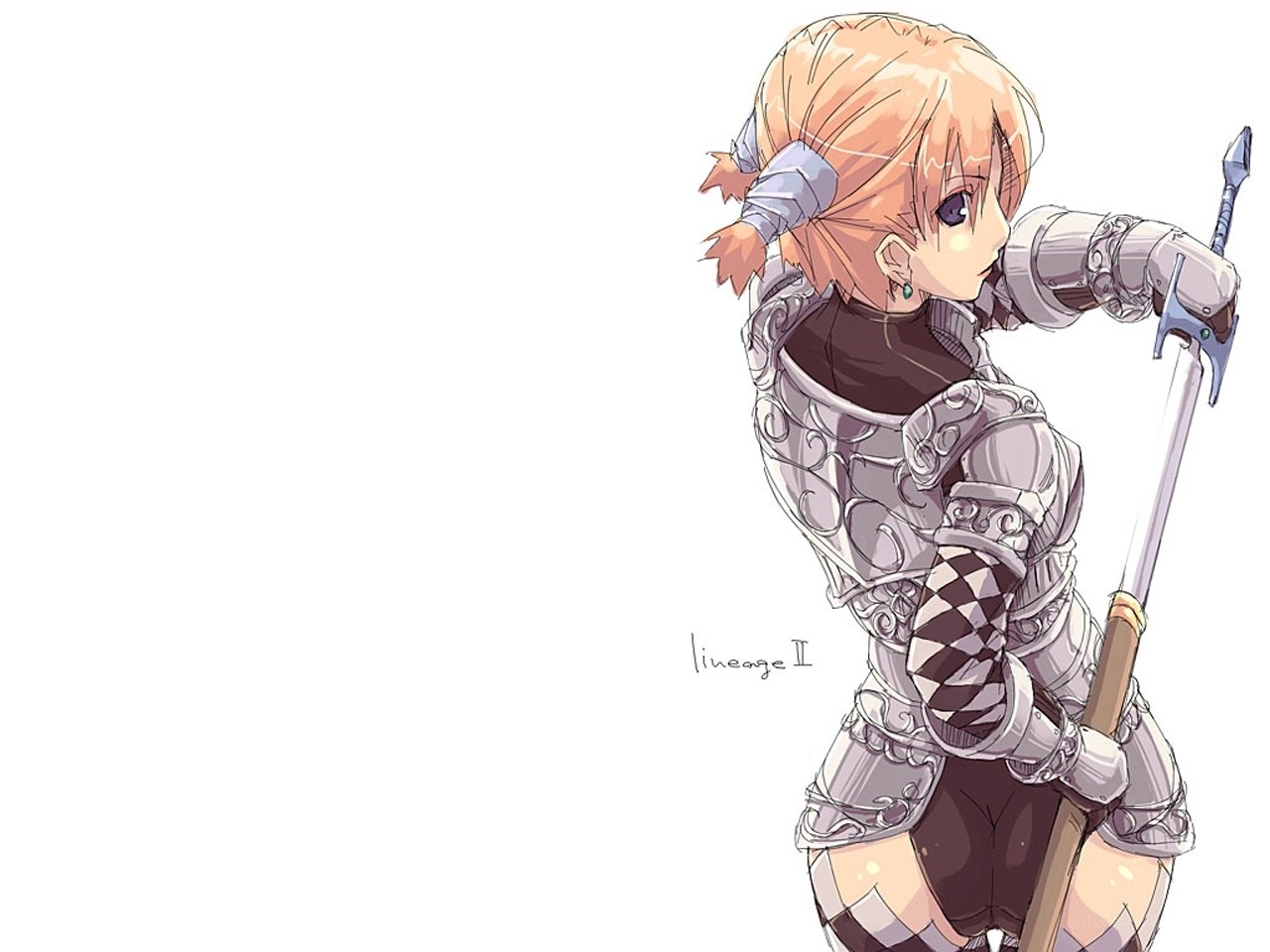 anime knight with spear