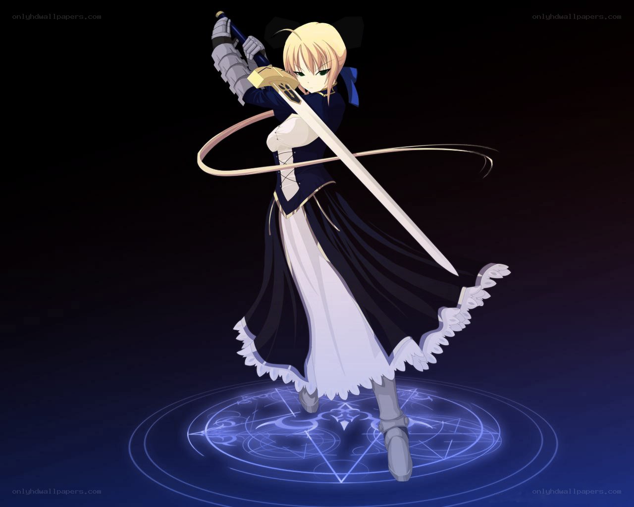anime knight with sword