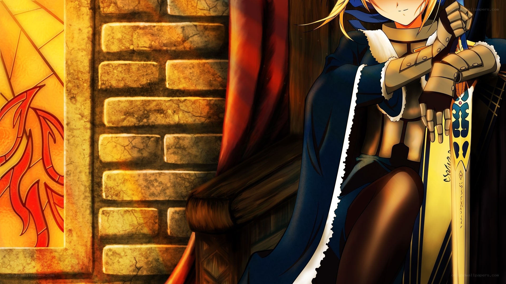 anime knight with sword