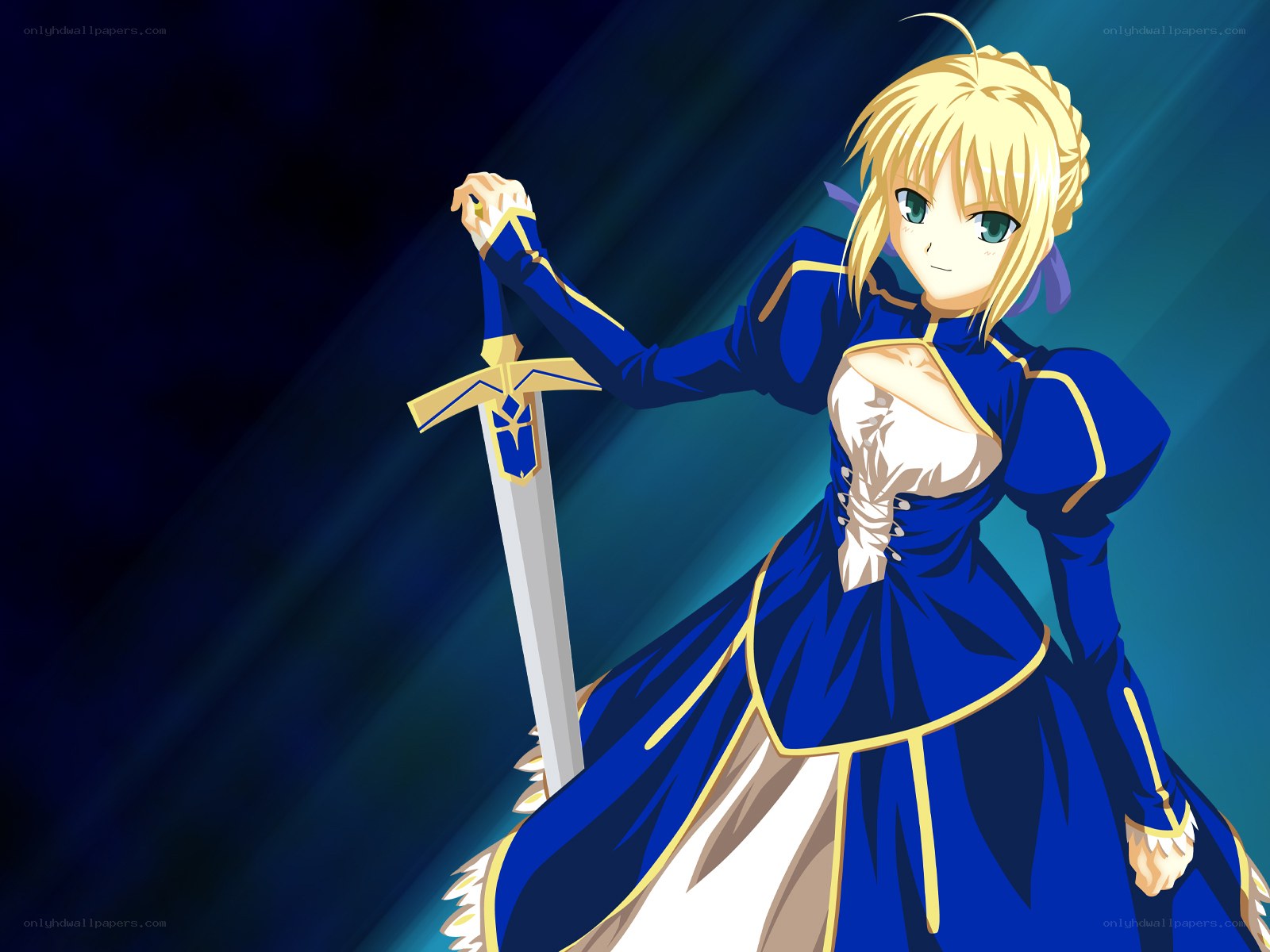 anime knight with sword