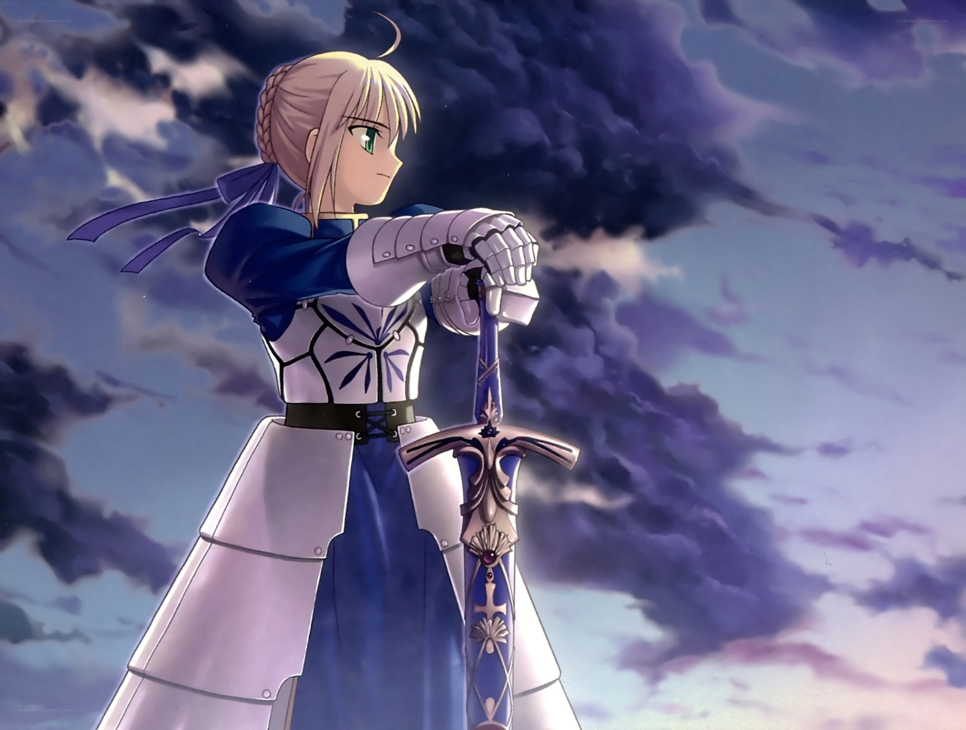 anime knight with sword