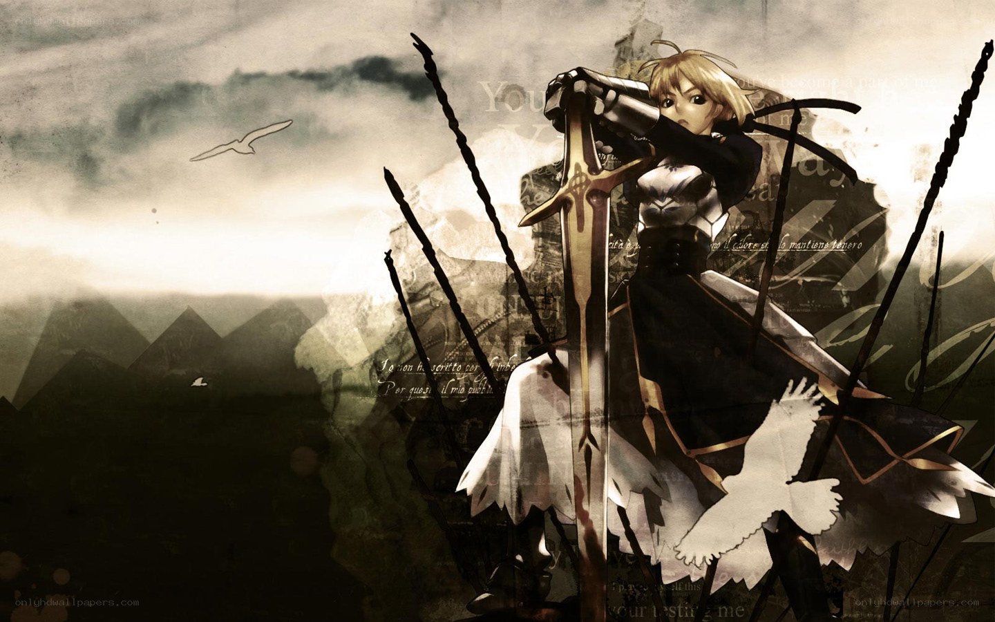 anime knight with sword