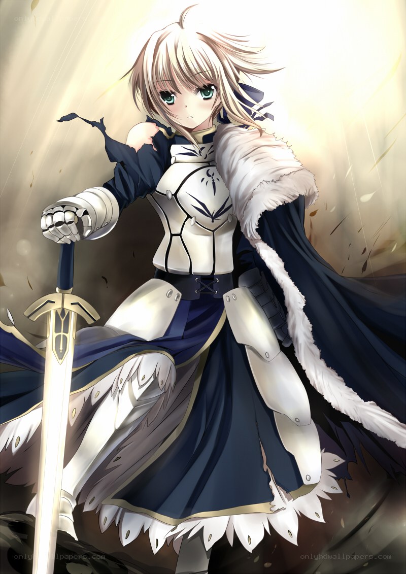 anime knight with sword