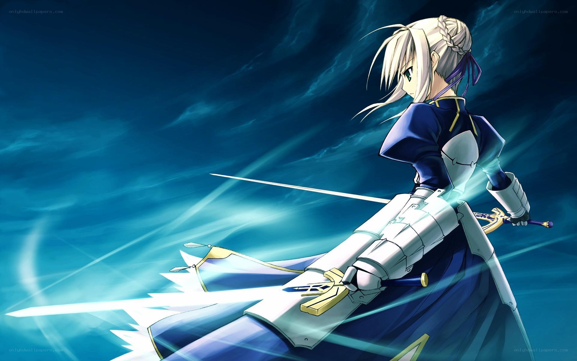 anime knight with sword