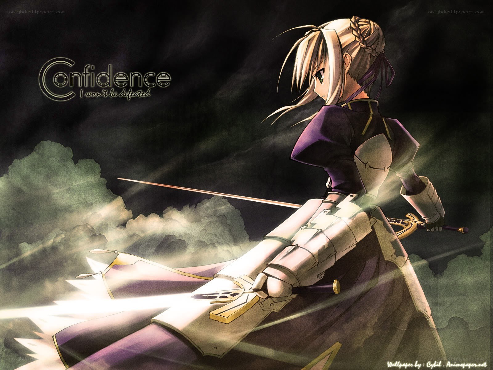 anime knight with sword