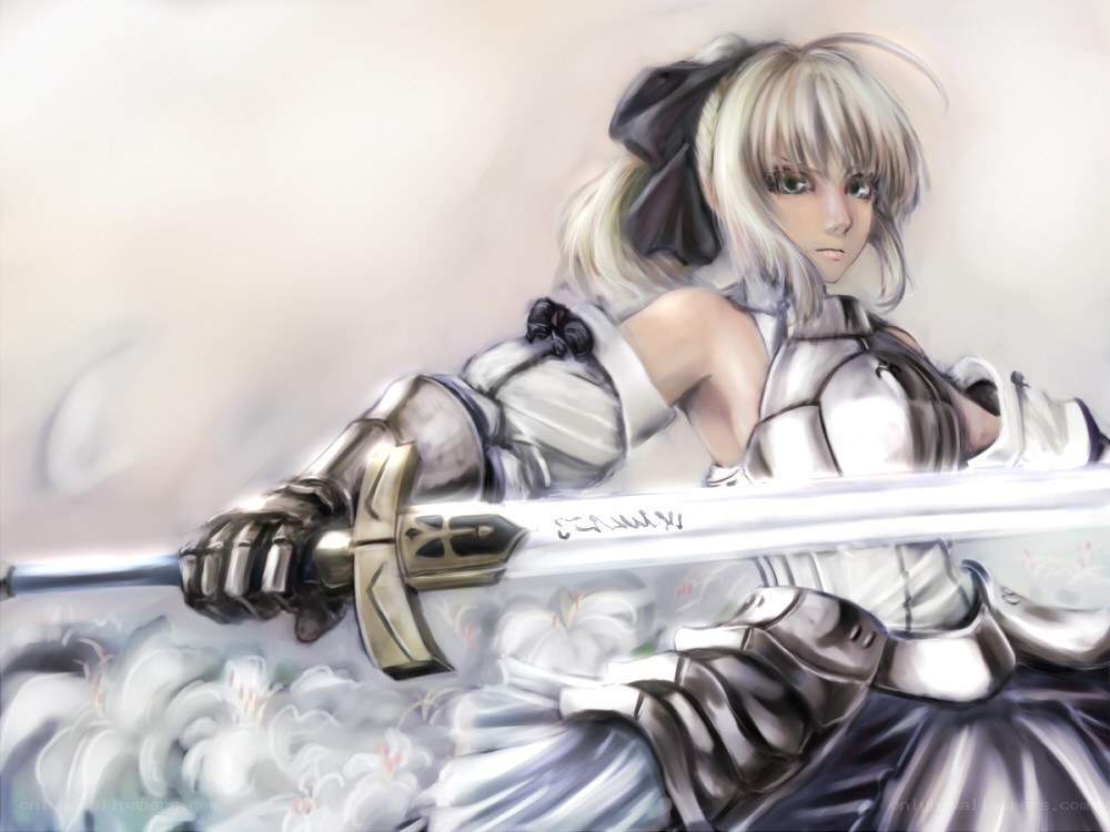 anime knight with sword
