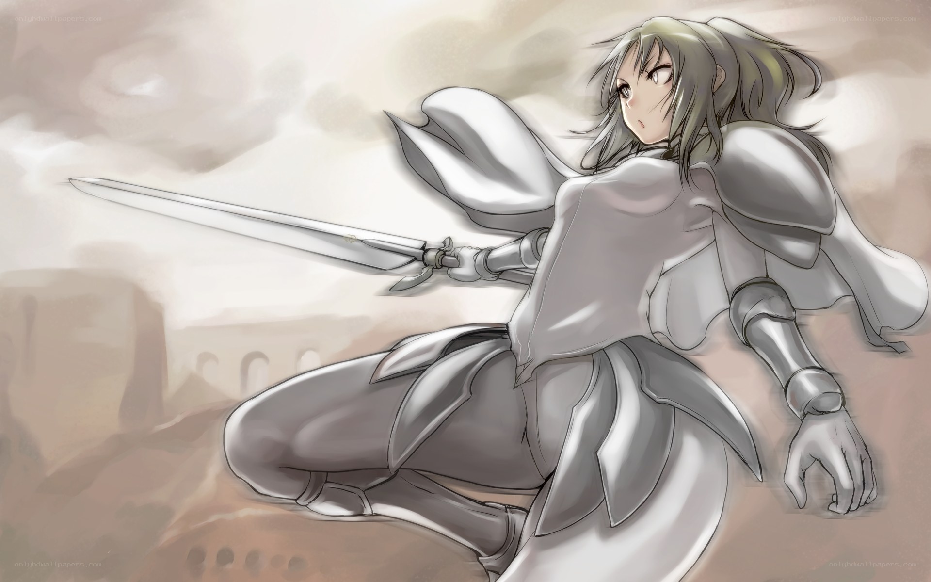 anime knight with sword