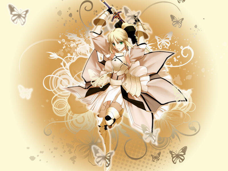 Anime knight with sword