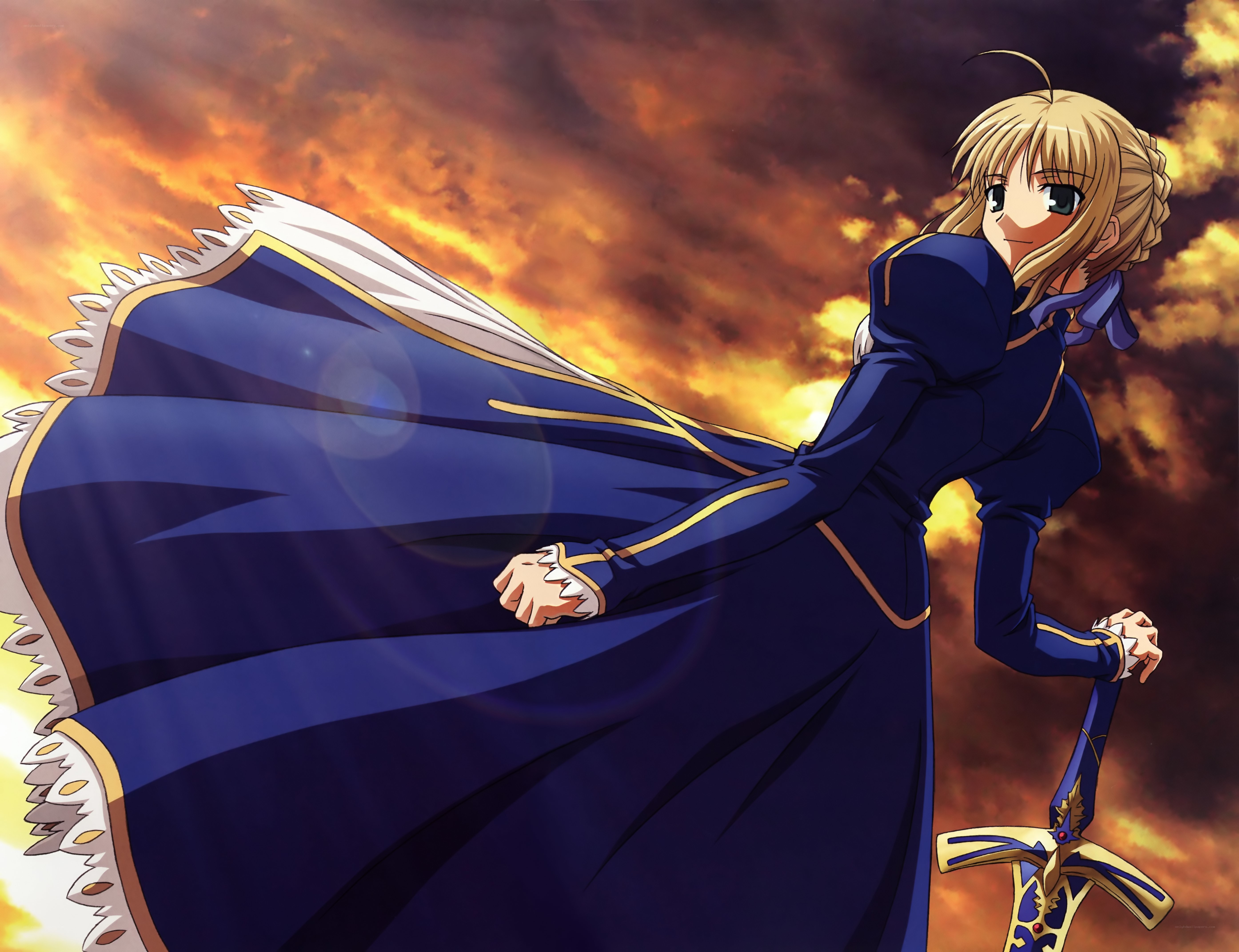 anime knight with sword