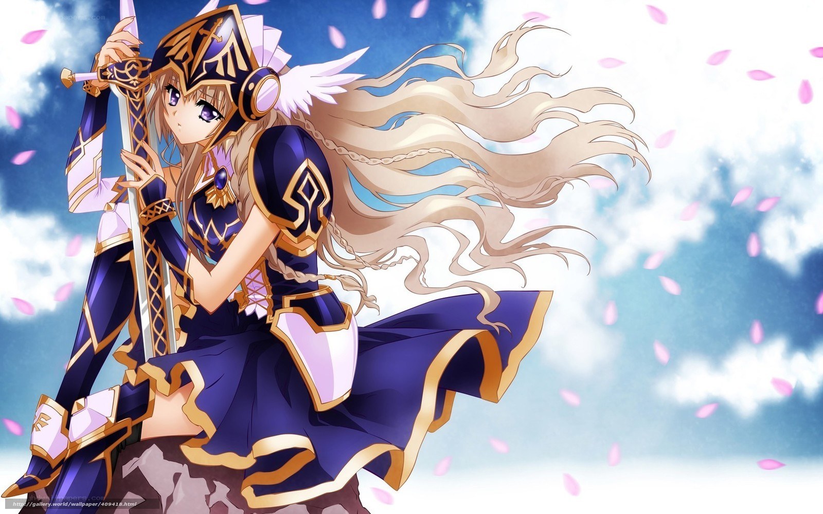 anime knight with sword