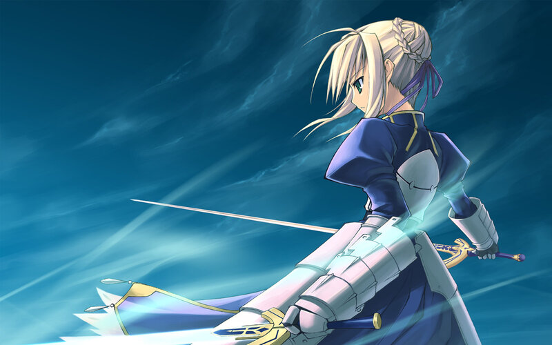 anime knight with sword