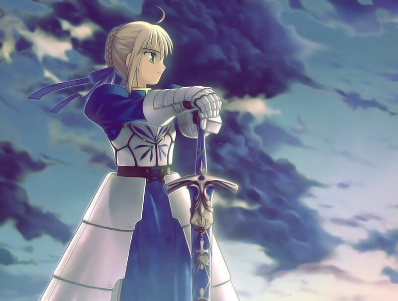 anime knight with sword
