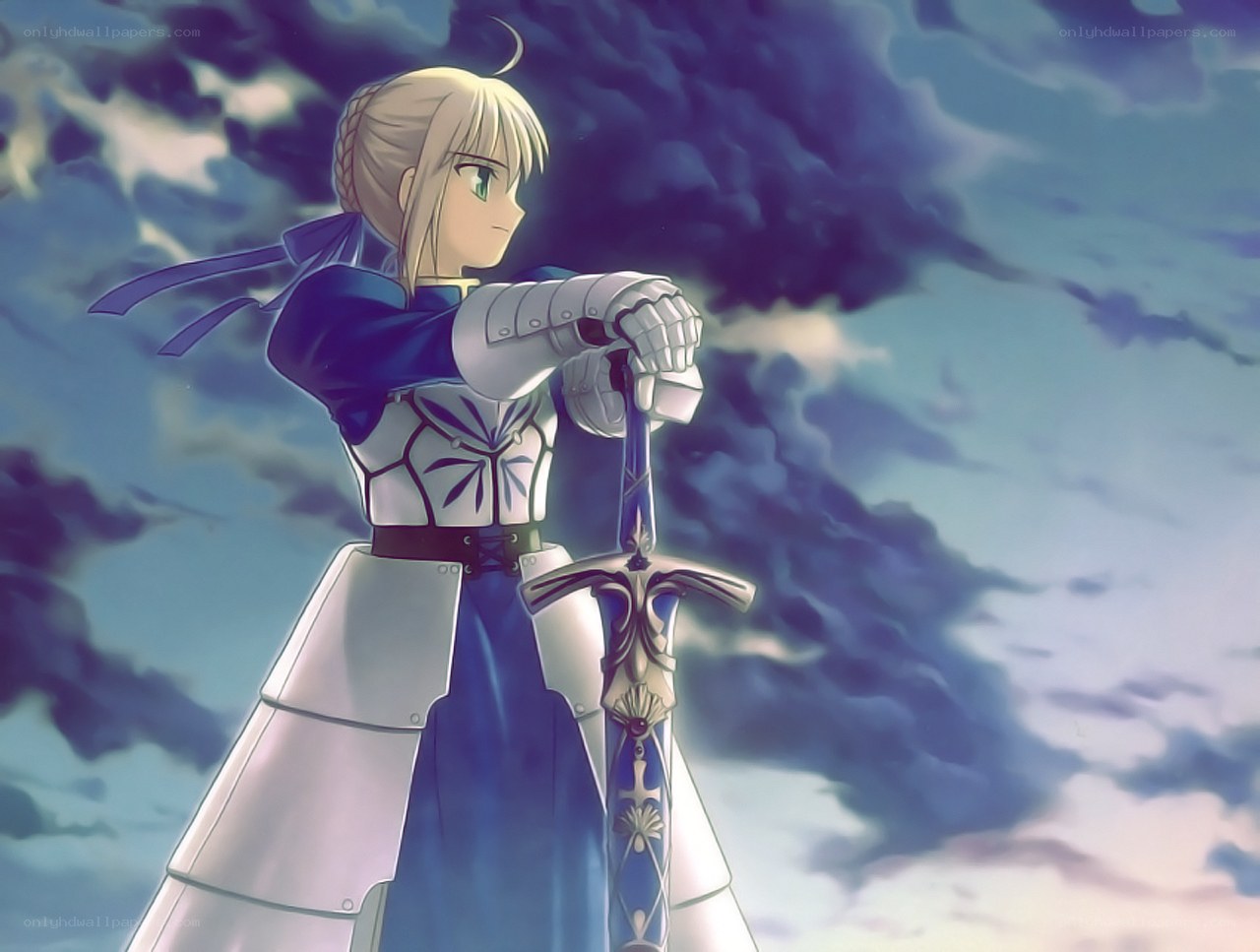 anime knight with sword