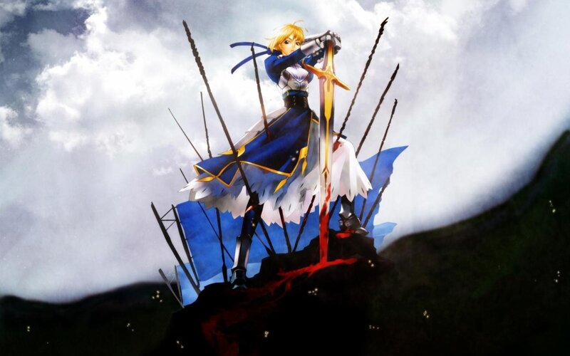anime knight with sword