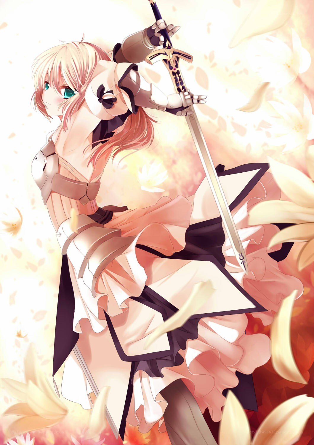 anime knight with sword