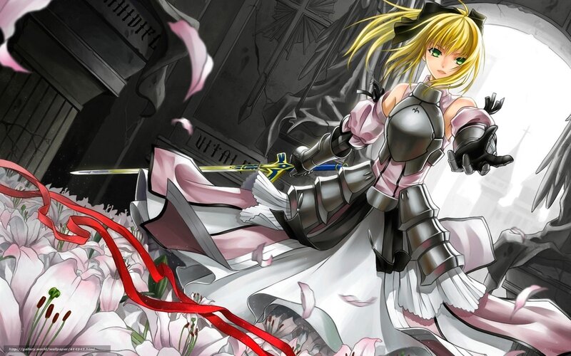 anime knight with sword