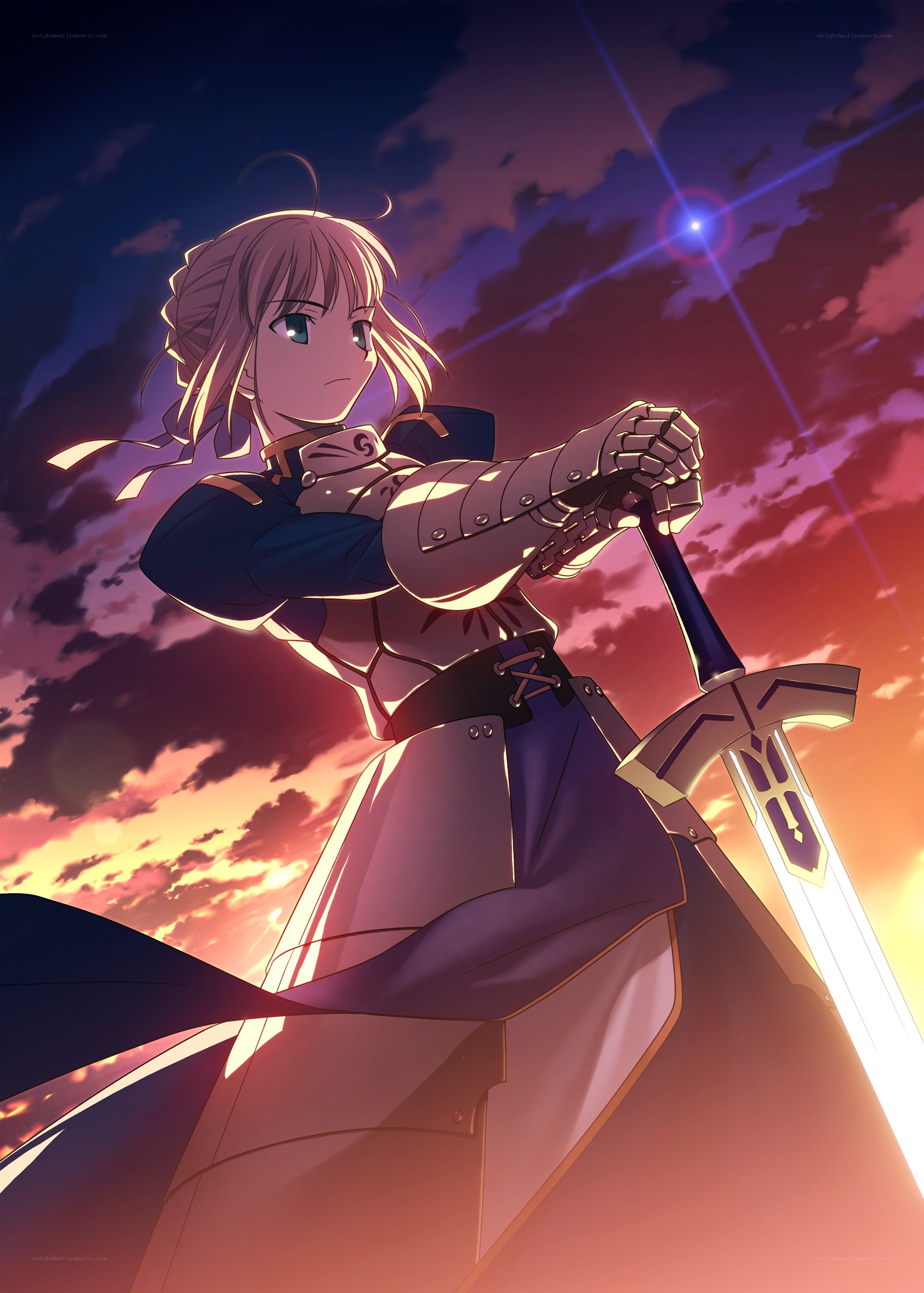 anime knight with sword