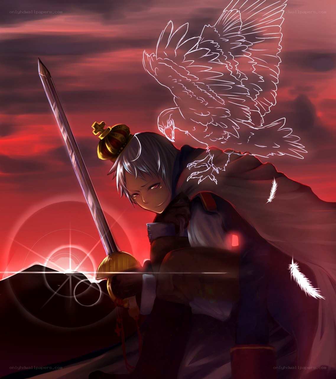 anime knight with sword