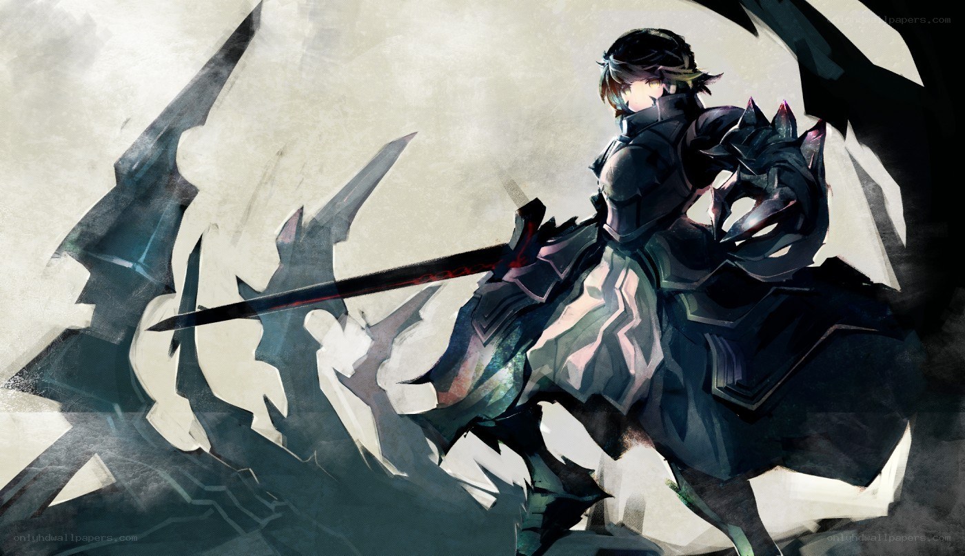 anime knight with sword