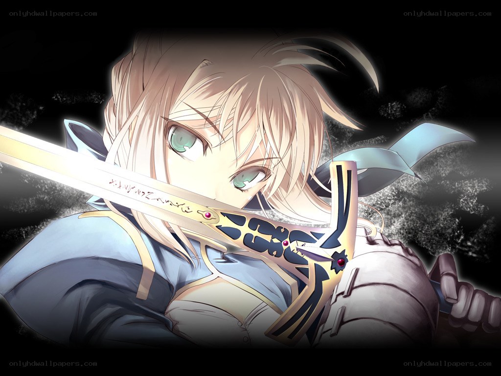anime knight with sword
