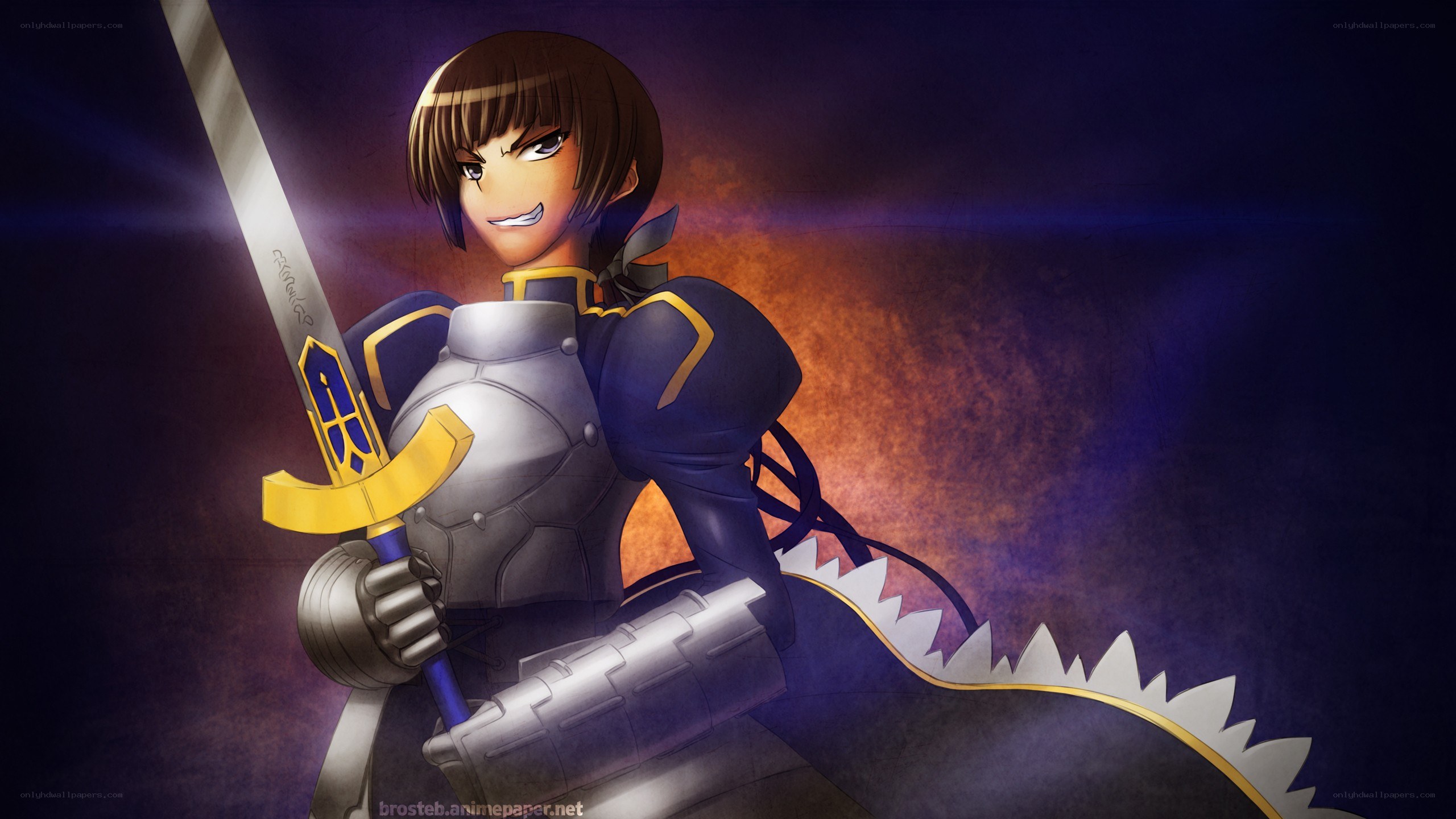 anime knight with sword