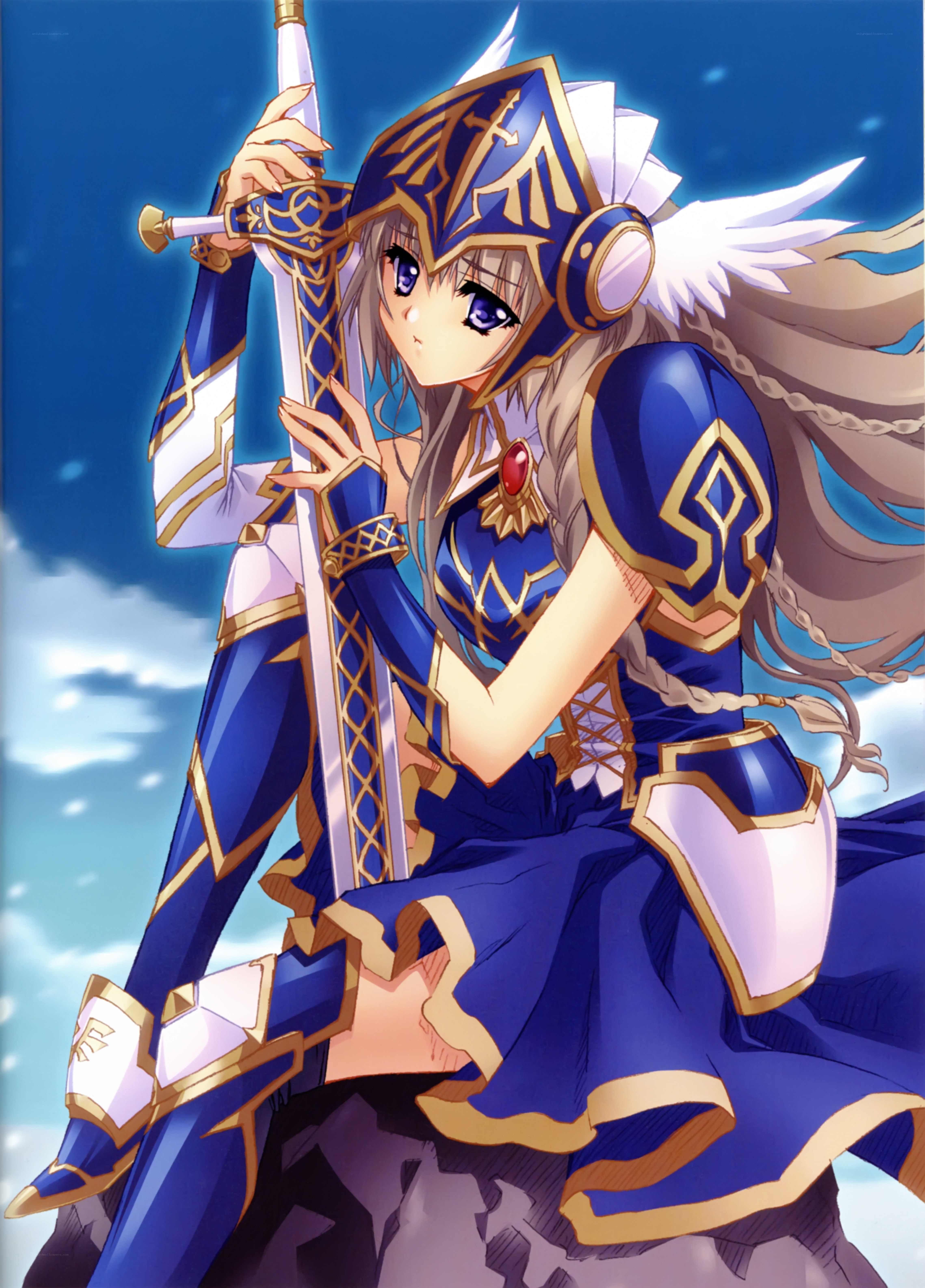 anime knight with sword