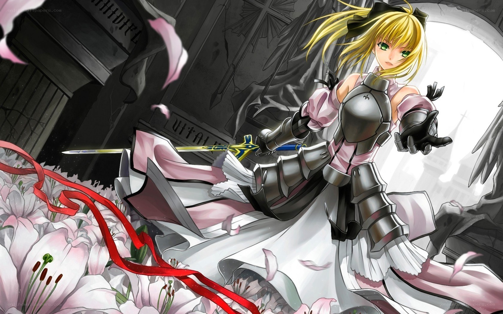 anime knight with sword