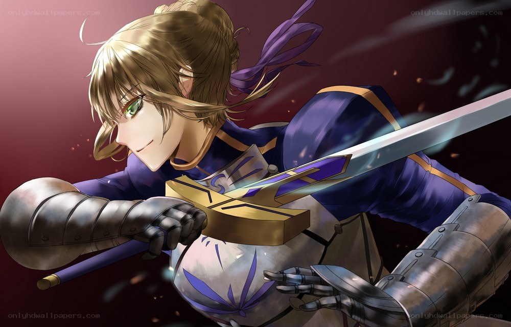 anime knight with sword