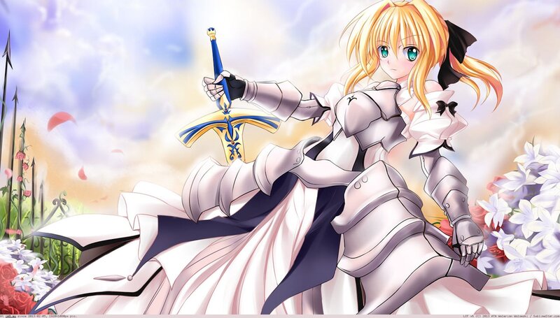 anime knight with sword