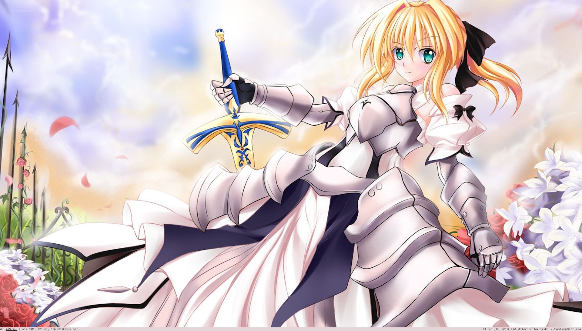 anime knight with sword