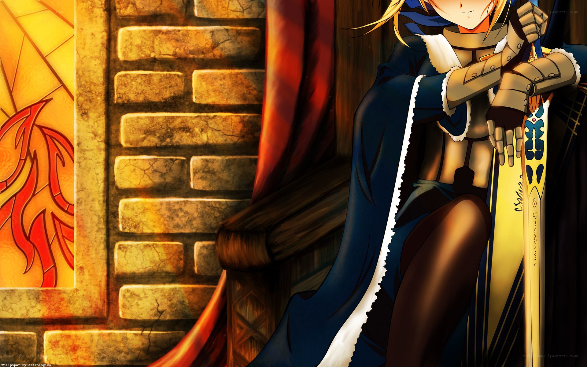 anime knight with sword