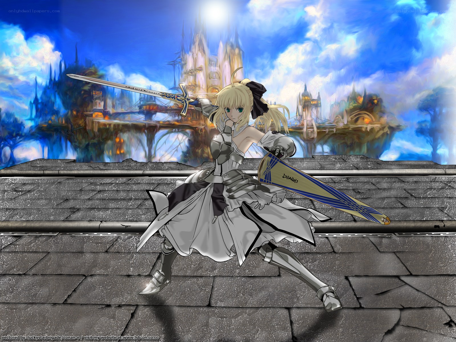 anime knight with sword