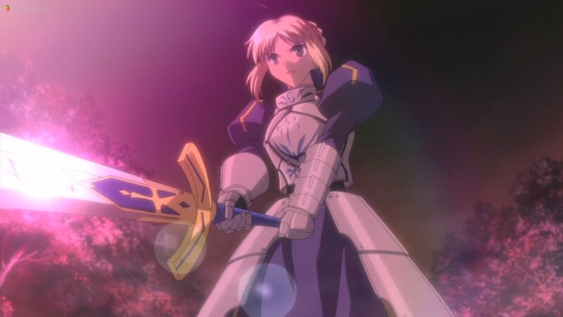 Anime Knight with Sword — Purple, Dramatic, Night, Armor