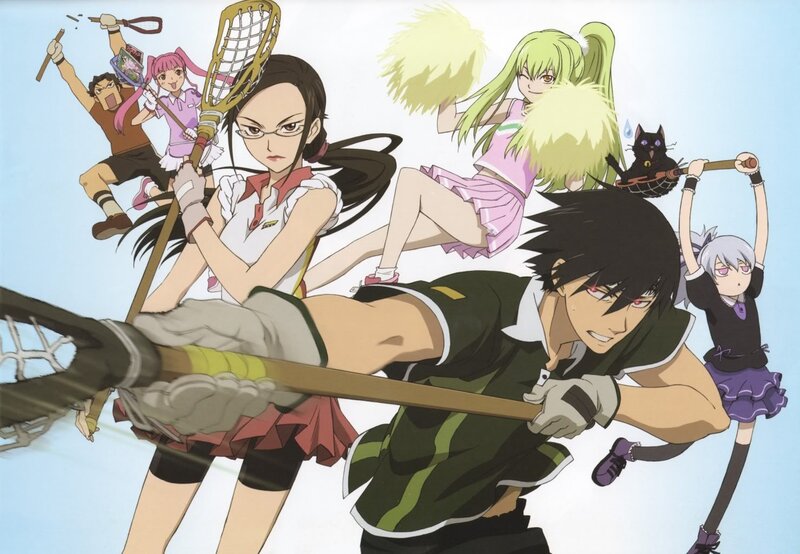 anime lacrosse team action