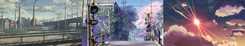 Anime landscapes collage
