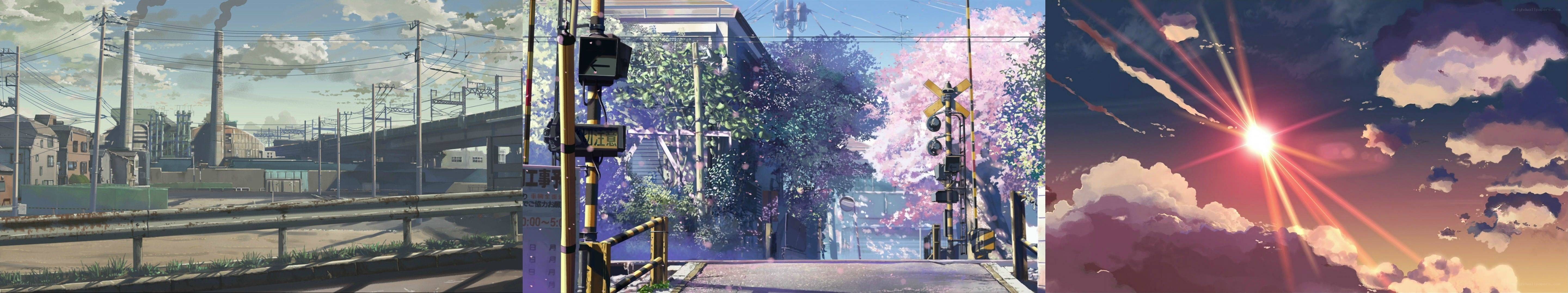 Anime landscapes collage