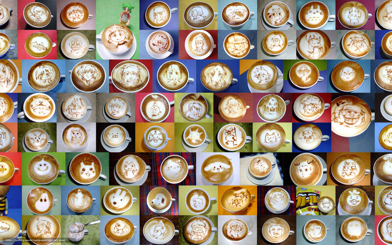 Anime latte art collection