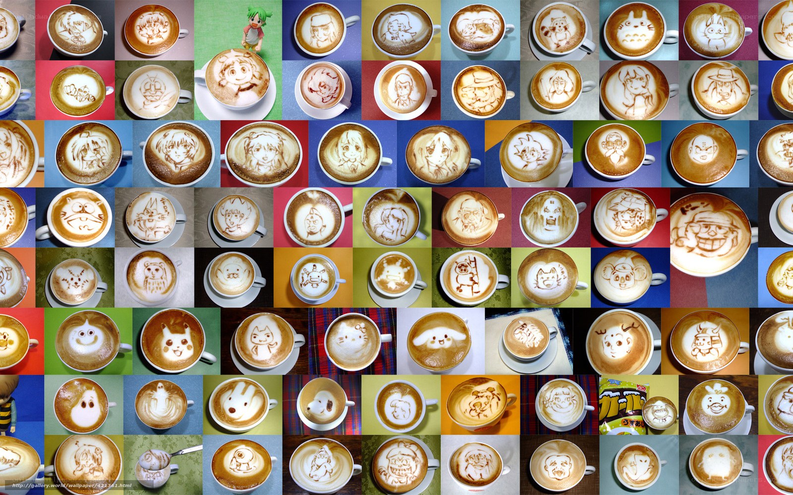 Anime latte art collection