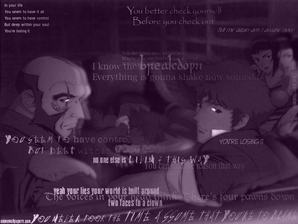 anime lyrics collage